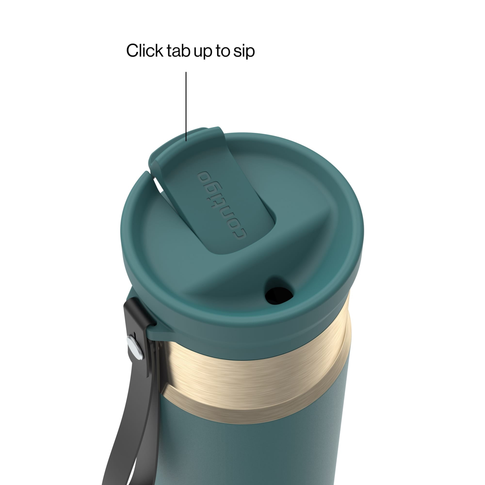 Contigo SnapSeal 16 oz Leakproof Stainless Steel Water Bottle with Carrying Strap | Z36N
