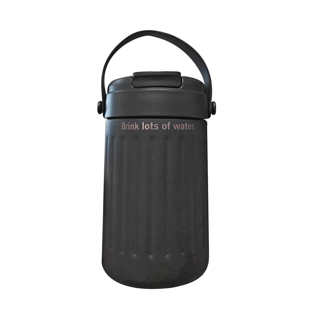 BinKFF Simple Modern Travel Coffee Mug, Insulated Coffee Tumblers with Lid, Double Walled Iced Travel Coffee Mug for Woman and Man Stainless Steel Tumbler with Handle | 43AB
