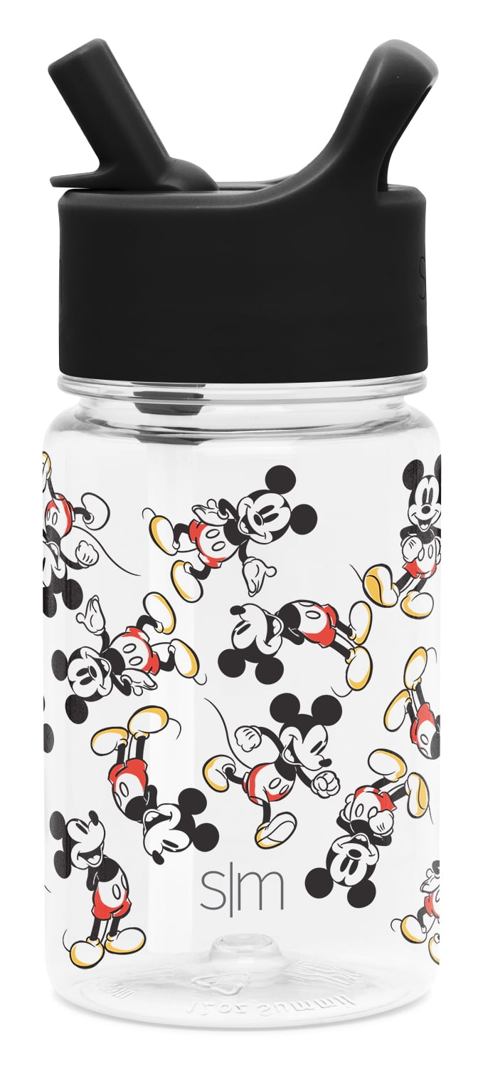 Simple Modern Disney 12oz Summit Kids Tritan Water Bottle with Straw Lid for Toddler - Dishwasher Safe Travel Tumbler - Disney: Mickey Retro | L8IS