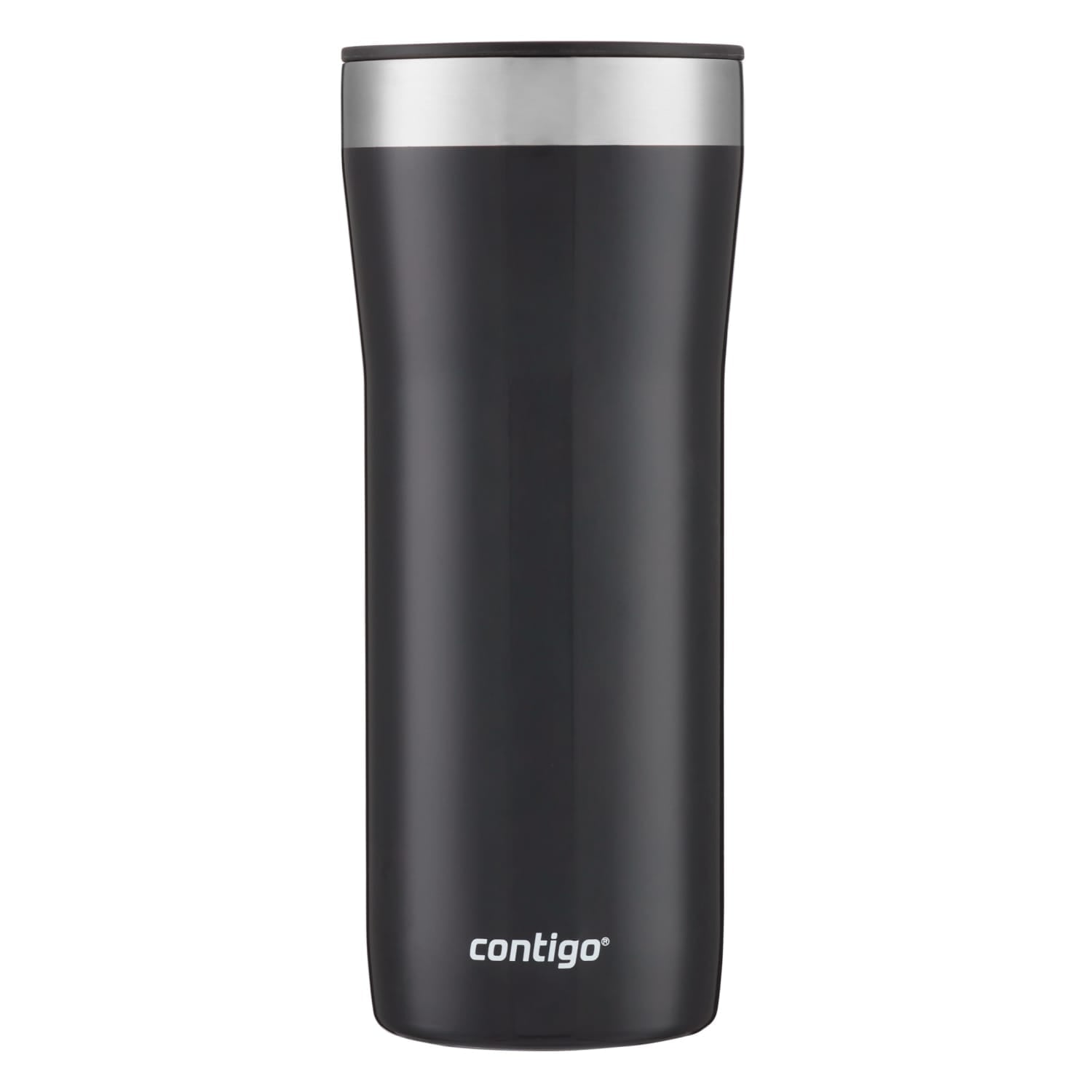 Contigo Streeterville Stainless Steel Tumbler with Plastic Straw and Splash-Proof Lid, Licorice, 32 fl. oz | CGGX
