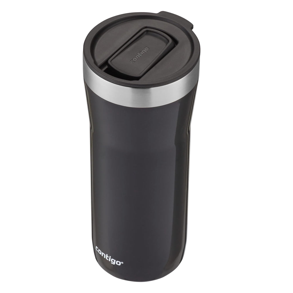 Contigo Streeterville Stainless Steel Tumbler with Plastic Straw and Splash-Proof Lid, Licorice, 32 fl. oz | CGGX