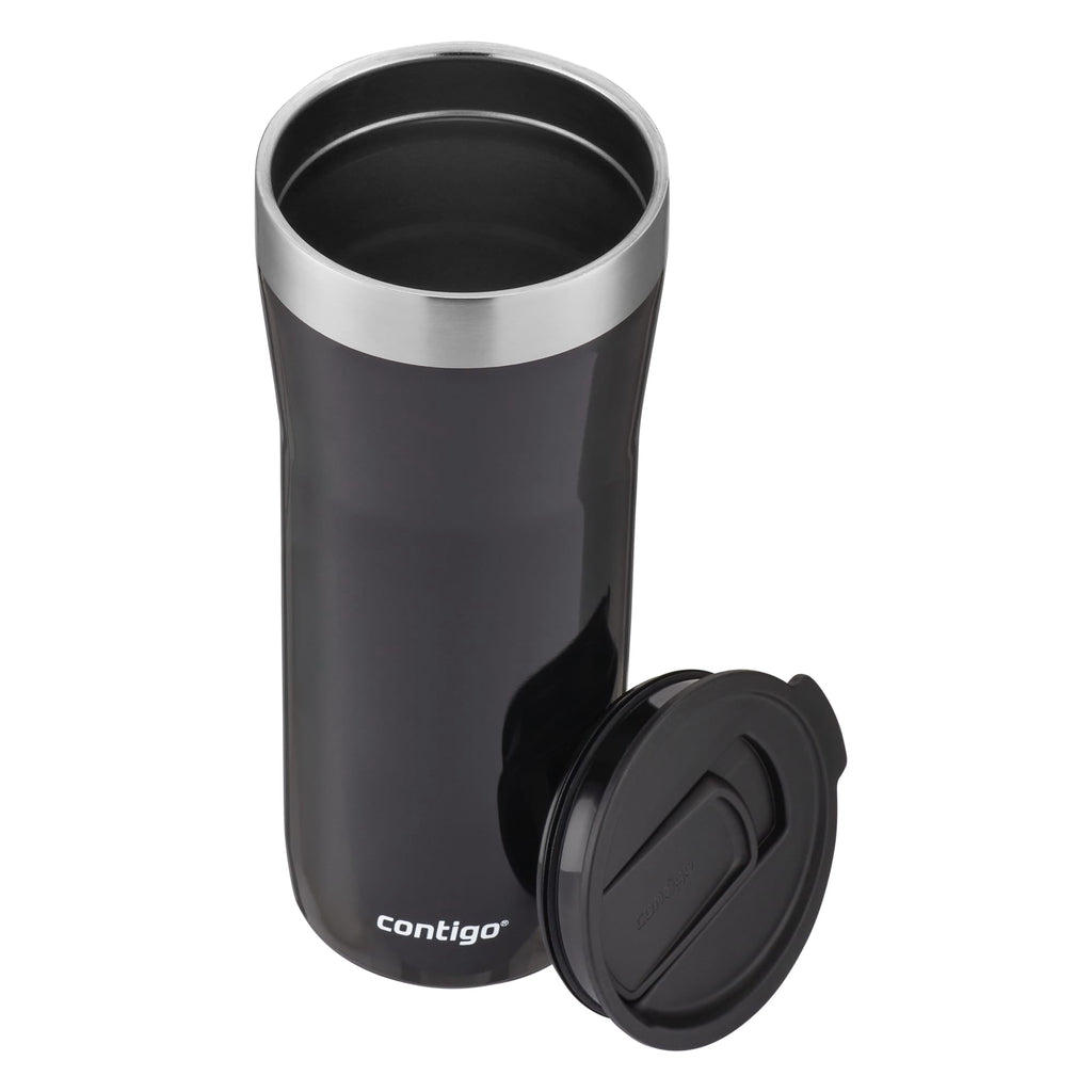 Contigo Streeterville Stainless Steel Tumbler with Plastic Straw and Splash-Proof Lid, Licorice, 32 fl. oz | CGGX