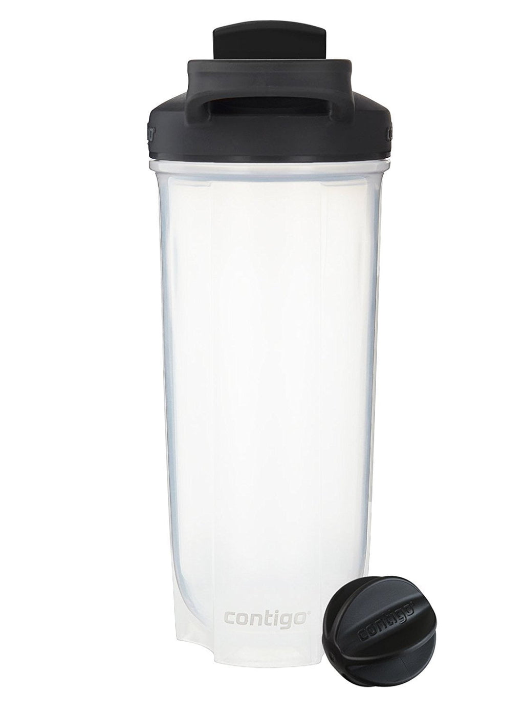 Contigo Shake &amp; Go Fit 28 oz Black and Clear Shaker Bottle with Flip-Top and Wide Mouth Lid | 8OIP