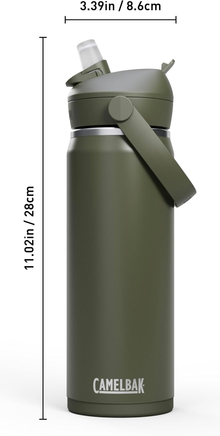 CamelBak Thrive™ Flip Straw Insulated Stainless Steel Water Bottle, 20oz, Moss | EP1V