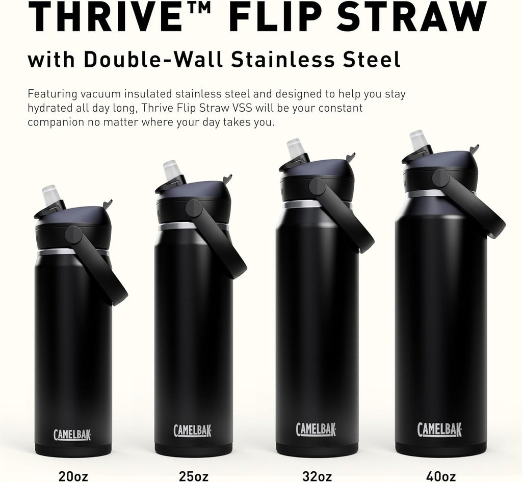 CamelBak Thrive™ Flip Straw Insulated Stainless Steel Water Bottle, 20oz, Moss | EP1V