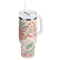 30 oz Insulated Stainless Steel Tumbler Double Wall Stainless Steel Tumbler with 2-Way Drinking Cute Christmas Design | PE93