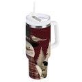 30 oz Insulated Stainless Steel Tumbler Double Wall Stainless Steel Tumbler with 2-Way Drinking Snowman and Birds | Z96A