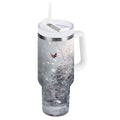 30 oz Insulated Stainless Steel Tumbler Double Wall Stainless Steel Tumbler with 2-Way Drinking Snowy Winter Landscape | TQHW