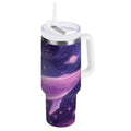 30 oz Insulated Stainless Steel Tumbler Double Wall Stainless Steel Tumbler with 2-Way Drinking Whale in Space | 2TM8
