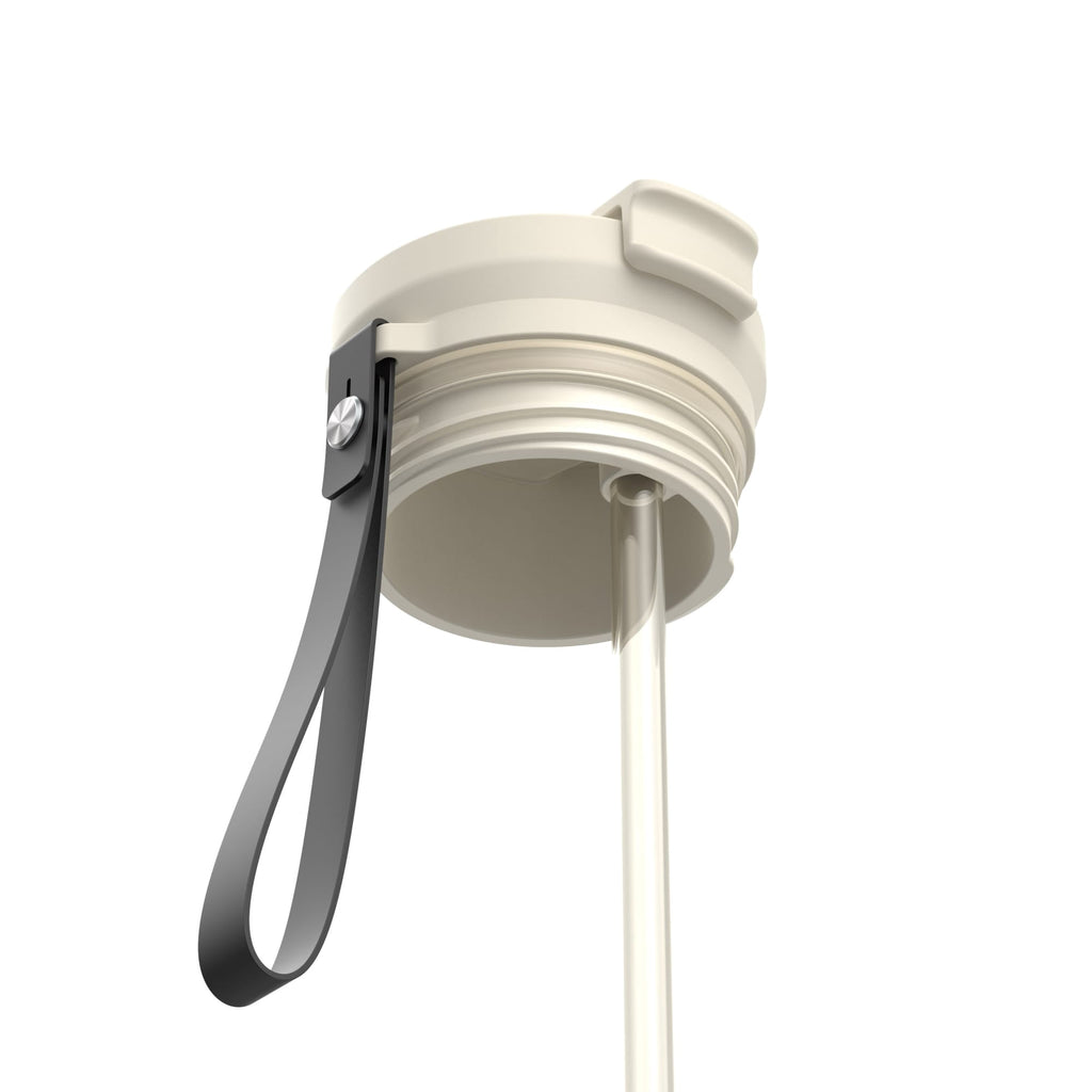 Contigo DualSip Leakproof Plastic Reusable Water Bottle with Carrying Strap, Cream/Clear, 28 oz | OMPB