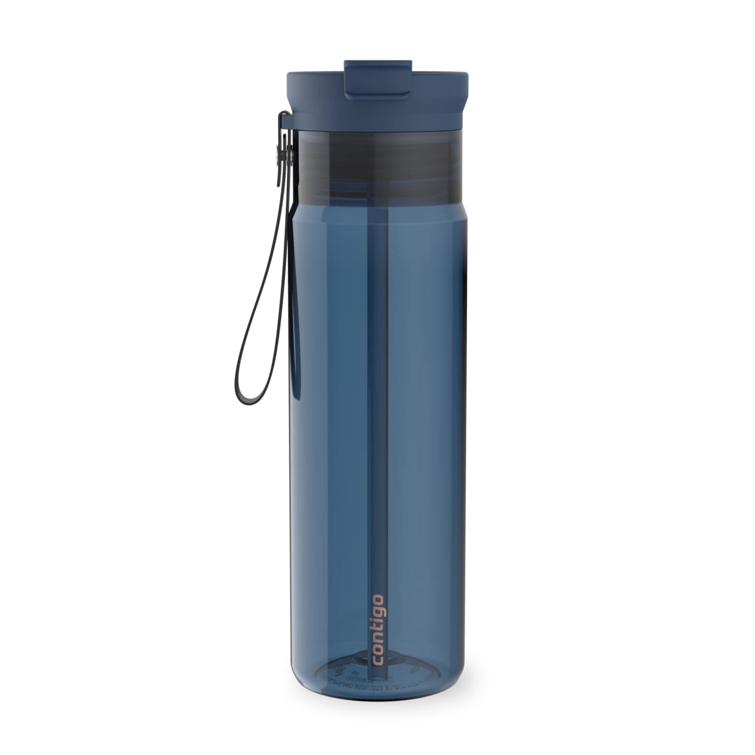 Contigo DualSip Leakproof Plastic Reusable Water Bottle with Carrying Strap, Cream/Clear, 28 oz | OMPB