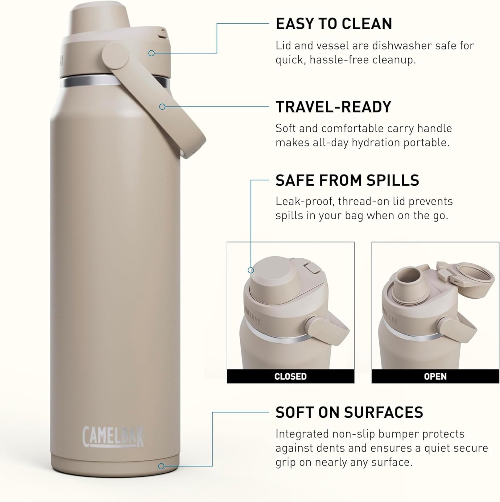 Camelbak Thrive™ Chug Stainless Steel Water Bottle 32oz, Sky Blue | 4UVP