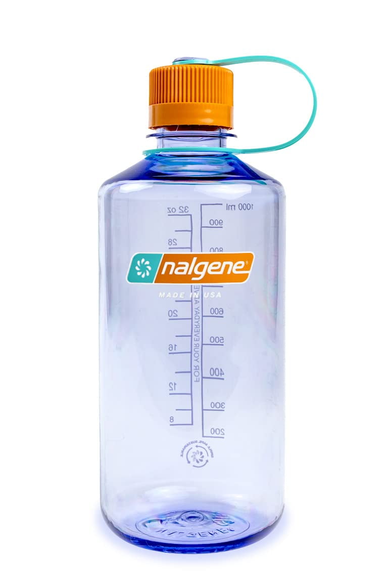 Nalgene Sustain Tritan BPA-Free Water Bottle Made with Material Derived from 50% Plastic Waste, 32 OZ, Narrow Mouth, Amethyst C30 | J6IZ