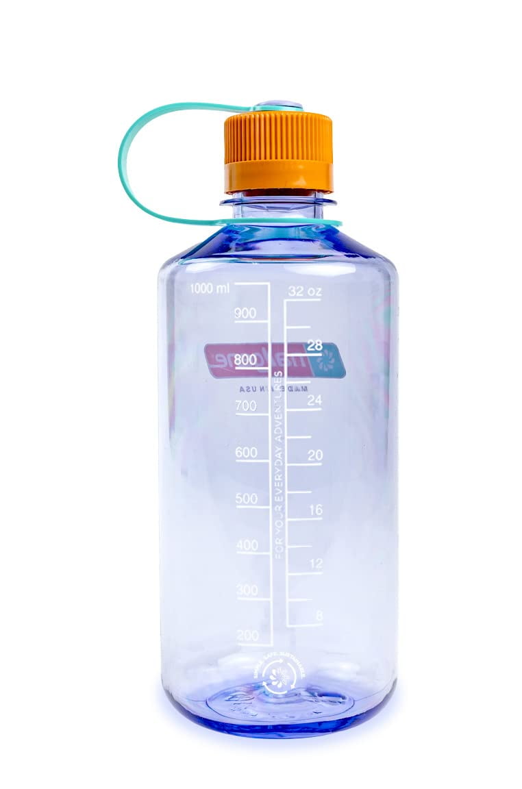 Nalgene Sustain Tritan BPA-Free Water Bottle Made with Material Derived from 50% Plastic Waste, 32 OZ, Narrow Mouth, Amethyst C30 | J6IZ