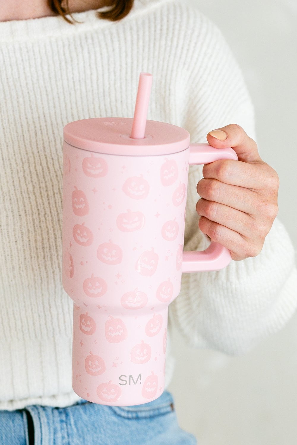 Simple Modern 30 fl oz Insulated Stainless Steel Trek Tumbler with Straw Lid | Seaglass Sage and Cream Checkmate | P40Y