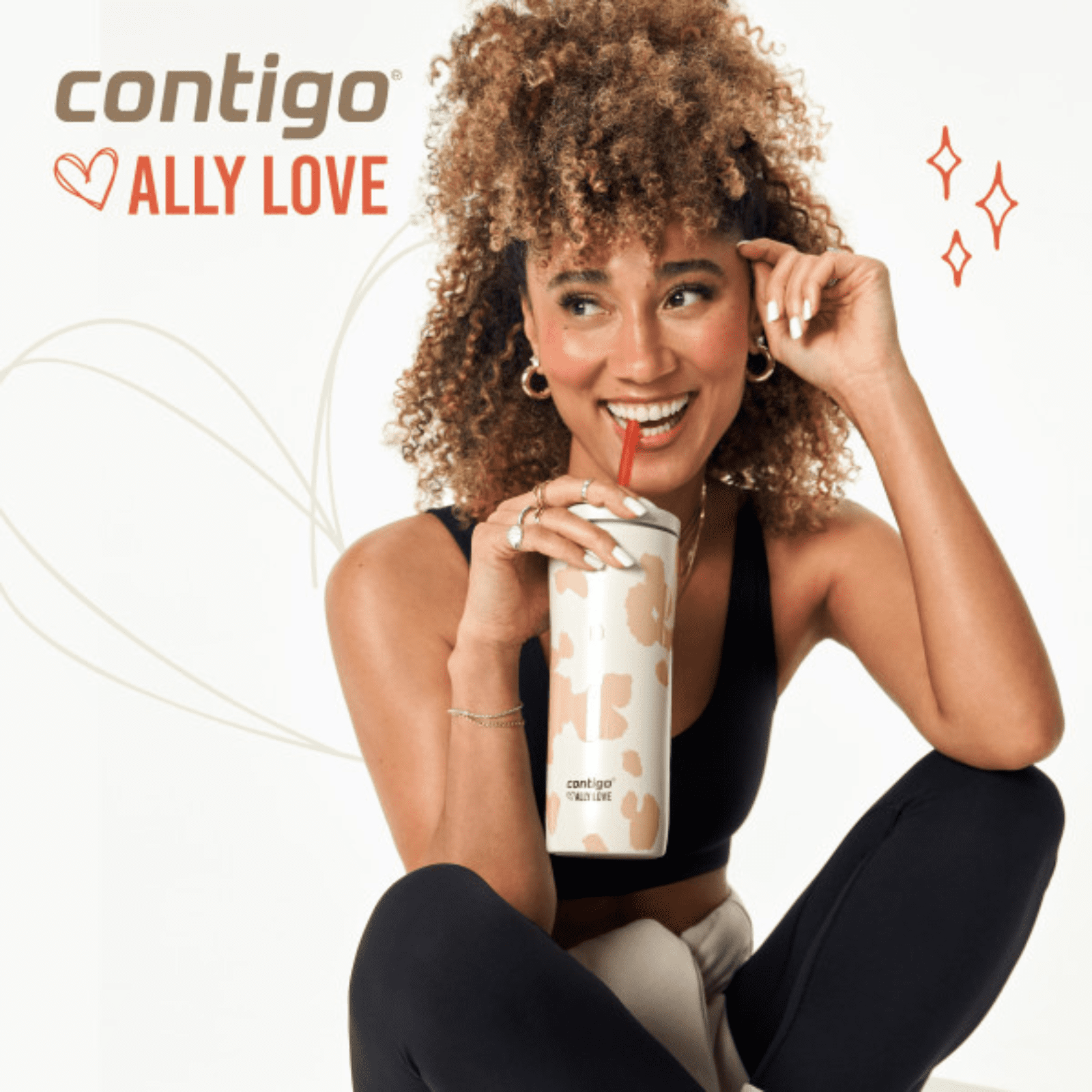 Contigo x Ally Love Streeterville 2.0 Stainless Steel Tumbler with Straw, 24 oz, Stellar Jay | 13E8