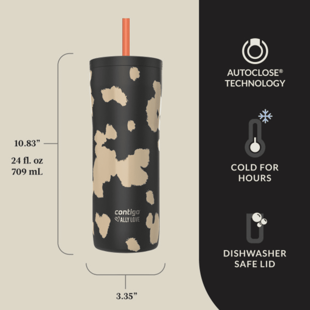 Contigo x Ally Love Streeterville 2.0 Stainless Steel Tumbler with Straw, 24 oz, Stellar Jay | 13E8