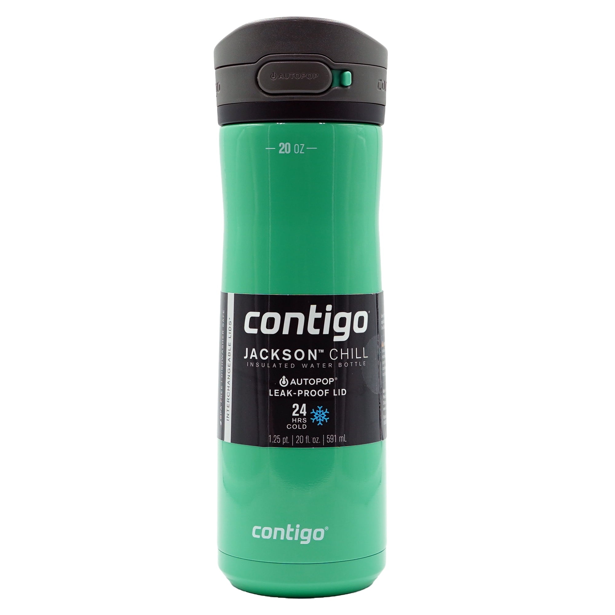 Contigo 20 oz. Jackson Chill 2.0 Water Bottle - Stainless Steel w/Licorice | 2ZGJ