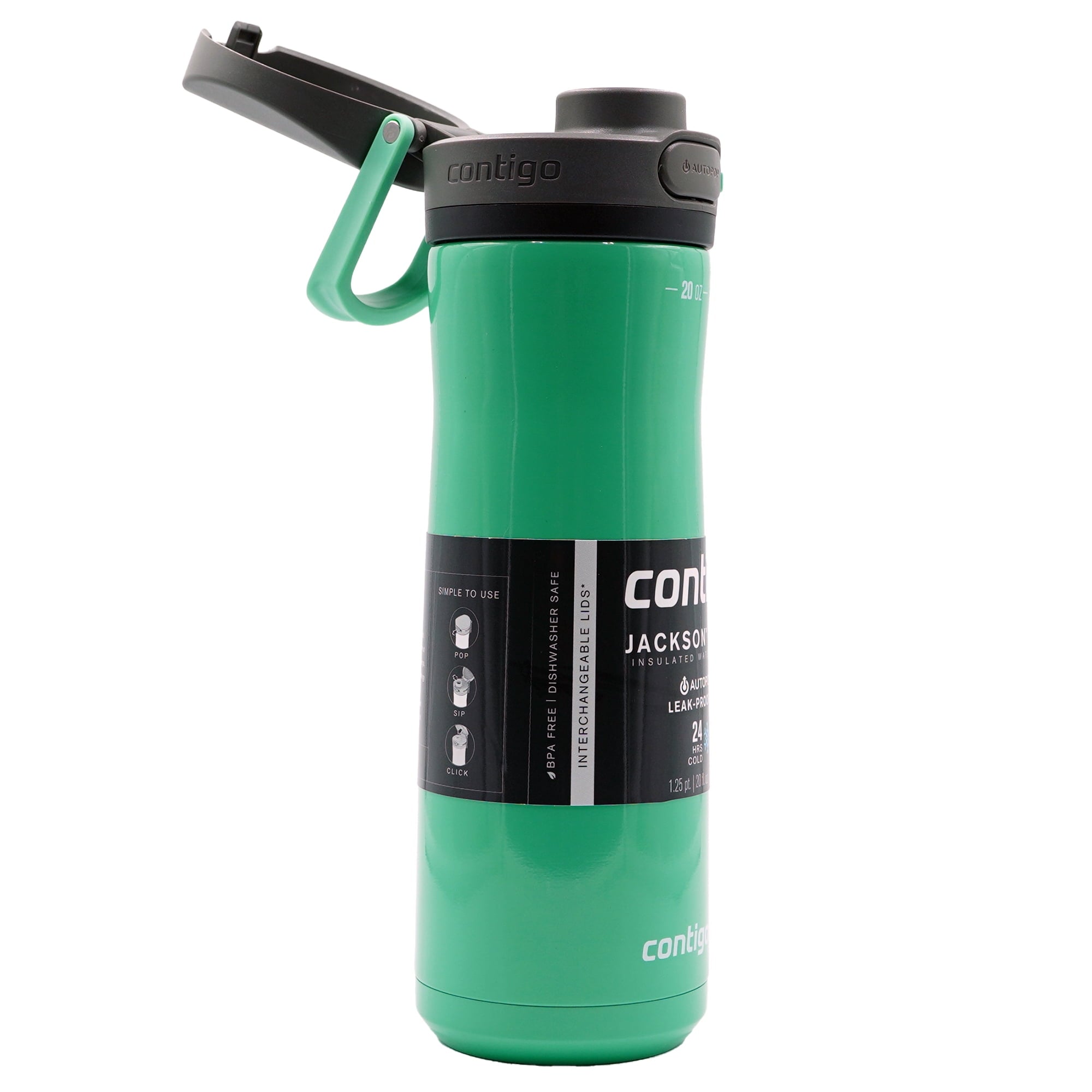 Contigo 20 oz. Jackson Chill 2.0 Water Bottle - Stainless Steel w/Licorice | 2ZGJ