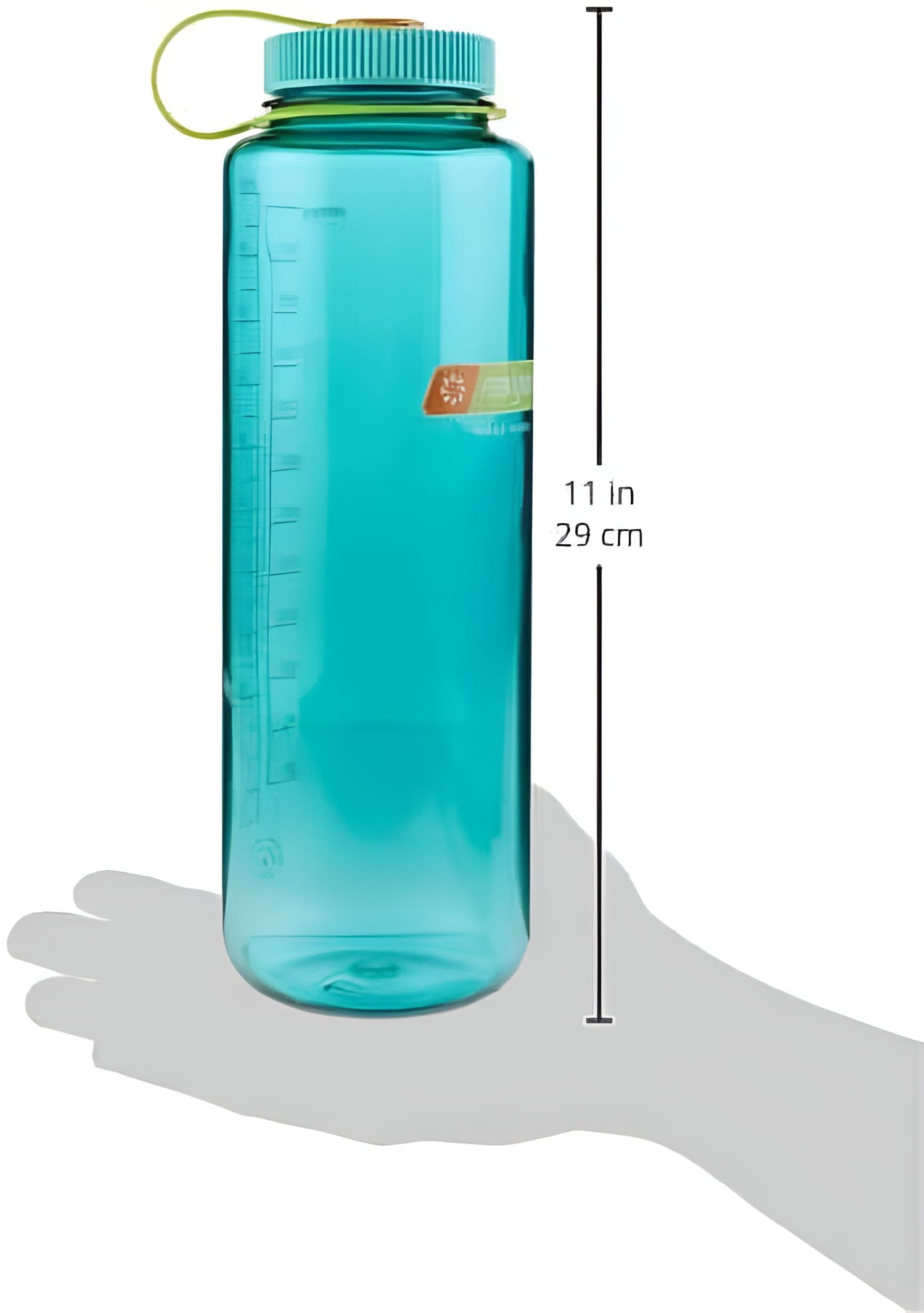 Nalgene Sustain Tritan BPA-Free Water Bottle Made with Material Derived from 50% Plastic Waste (using ISCC certified mass balance), 48 OZ, Wide Mouth, Blue | KSM6