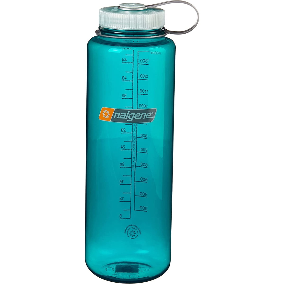 Nalgene Sustain Tritan BPA-Free Water Bottle Made with Material Derived from 50% Plastic Waste (using ISCC certified mass balance), 48 OZ, Wide Mouth, Blue | KSM6
