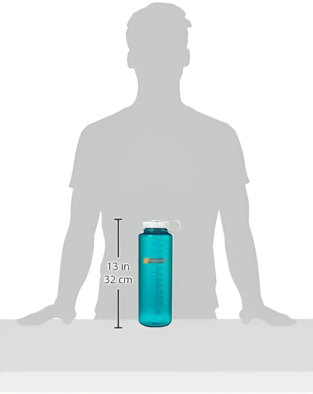 Nalgene Sustain Tritan BPA-Free Water Bottle Made with Material Derived from 50% Plastic Waste (using ISCC certified mass balance), 48 OZ, Wide Mouth, Blue | KSM6
