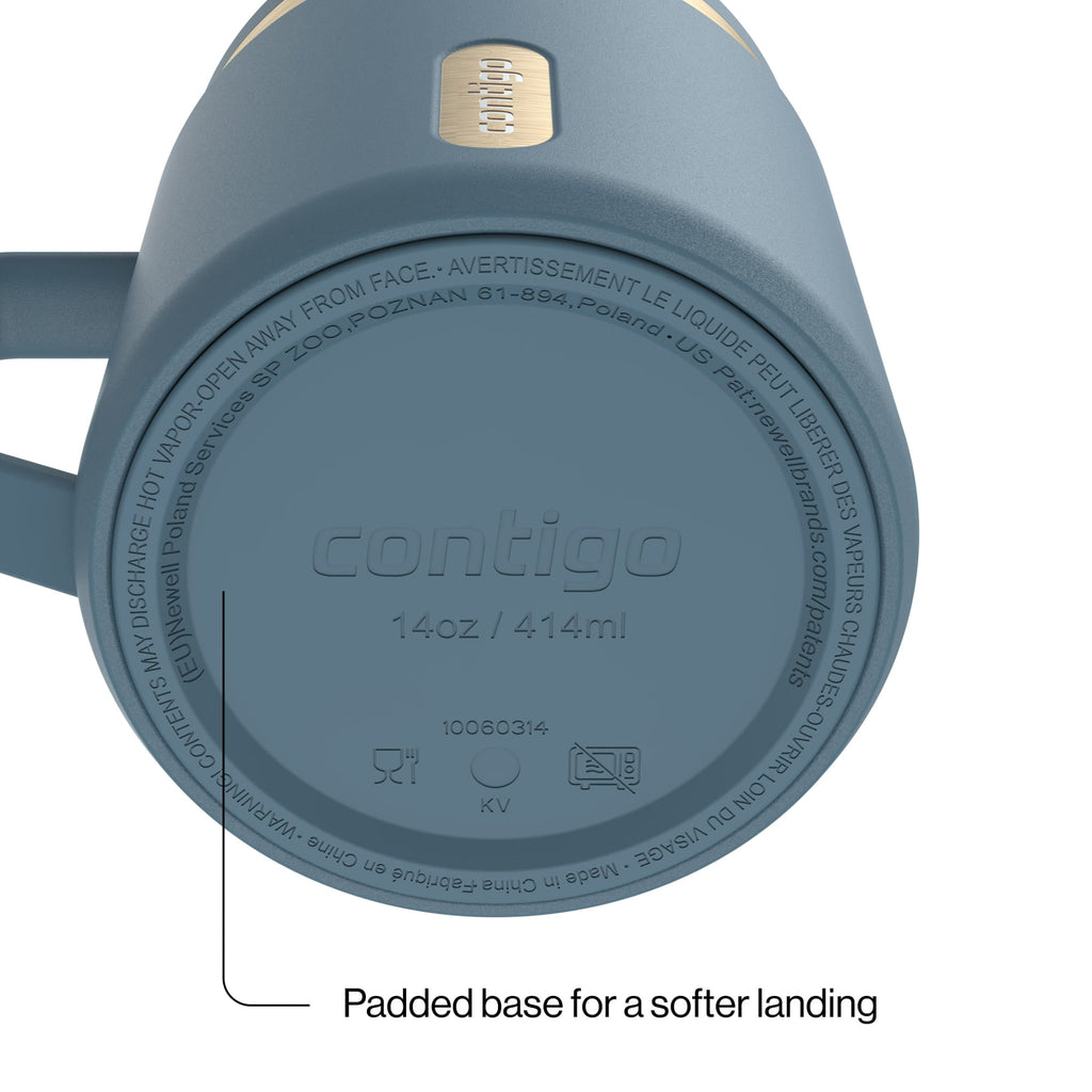 Contigo SnapSeal Leakproof Stainless Steel Reusable Travel Tumbler,Black/Bronze, 14 oz | 5QOZ