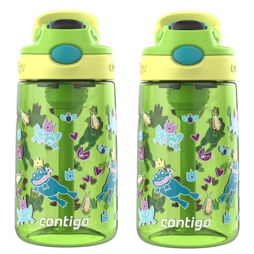 Contigo Kid's 14 oz. Aubrey Water Bottle 2-Pack - Bunnies/Frog | WITM