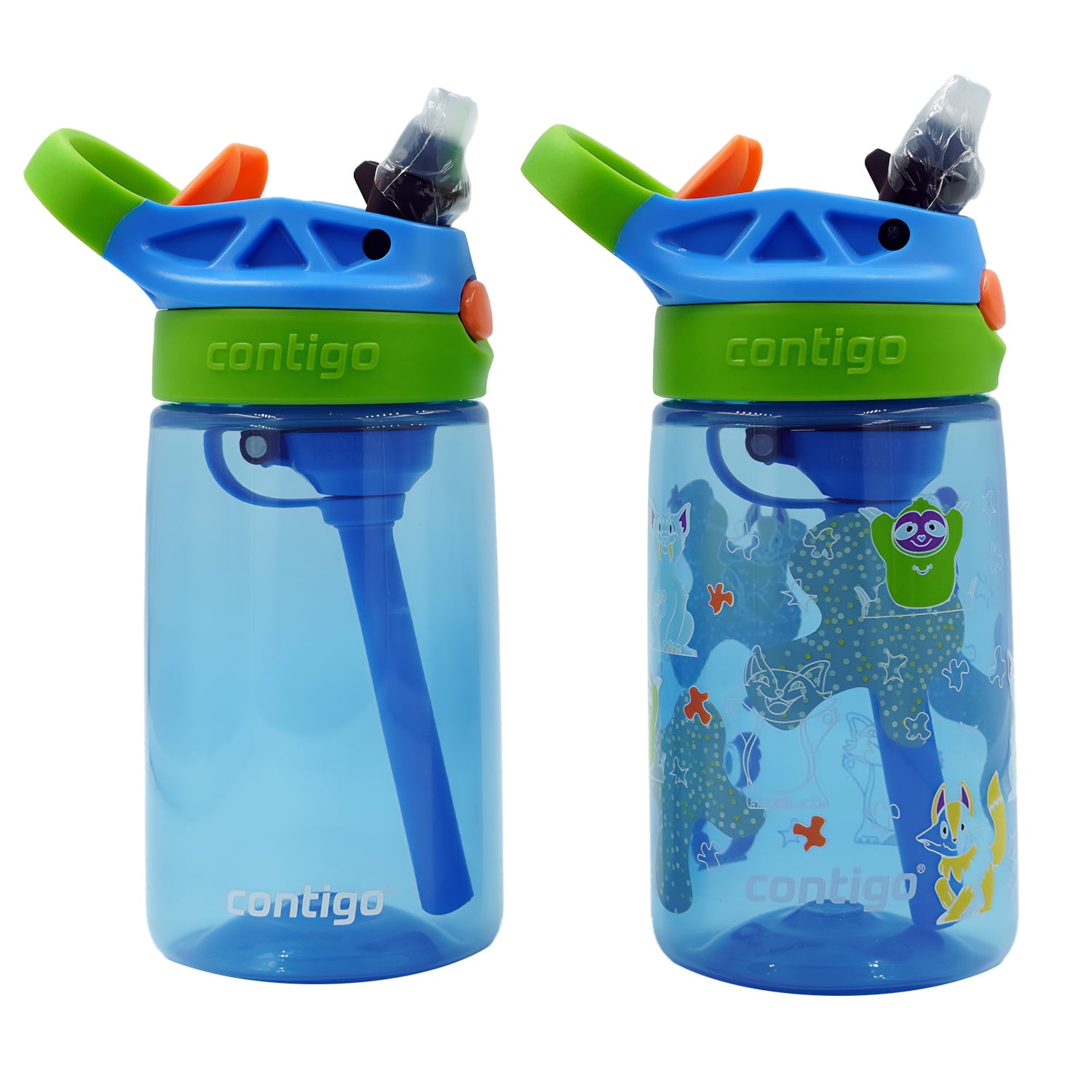 Contigo Kid's 14 oz. Aubrey Water Bottle 2-Pack - Bunnies/Frog | WITM