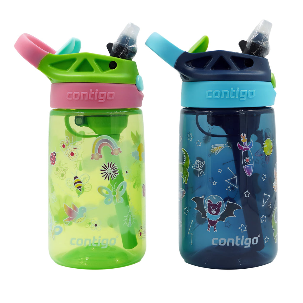 Contigo Kid's 14 oz. Aubrey Water Bottle 2-Pack - Bunnies/Frog | WITM
