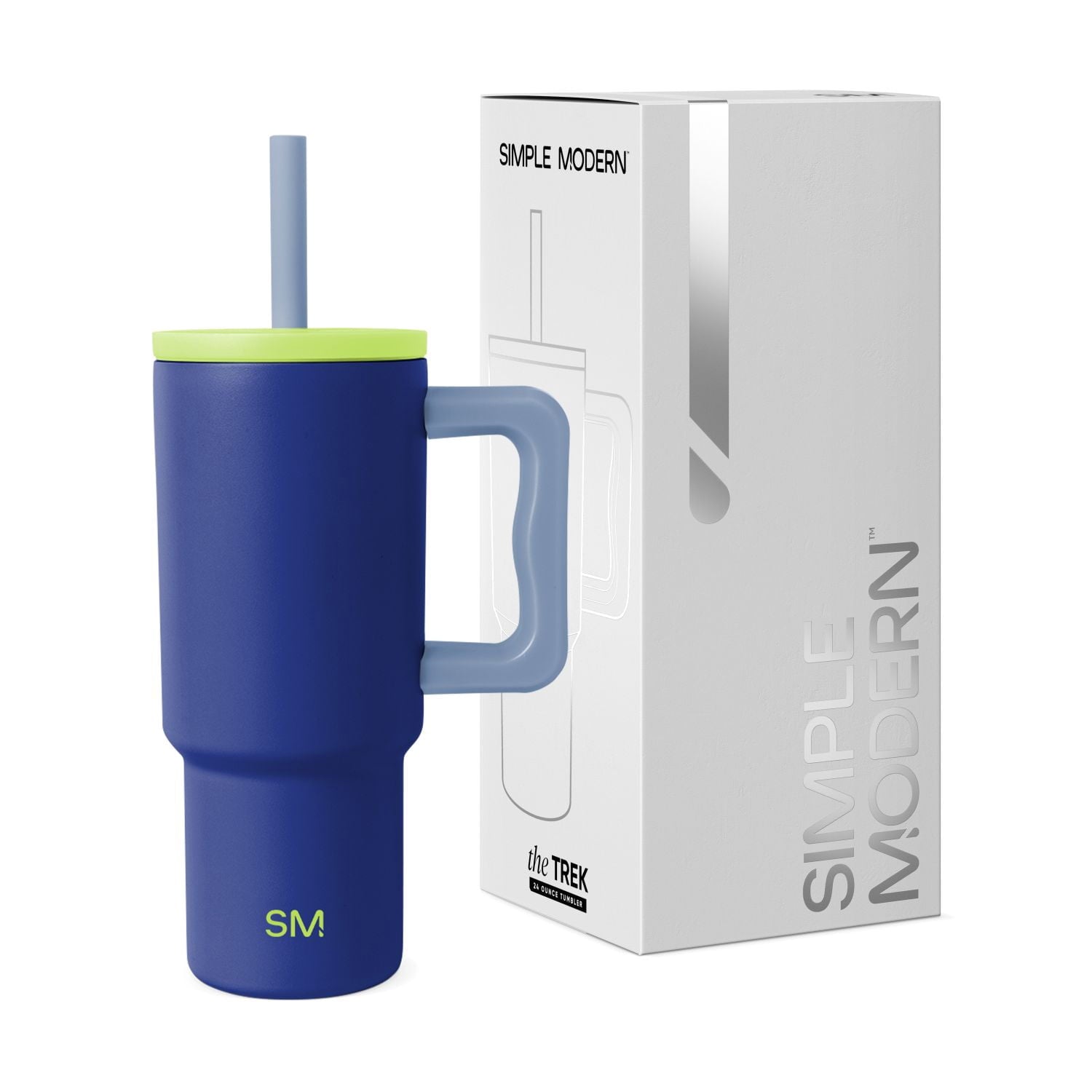 Simple Modern 24oz Trek Tumbler with handle and Silicone Straw Lid | Asteroid | FHBE