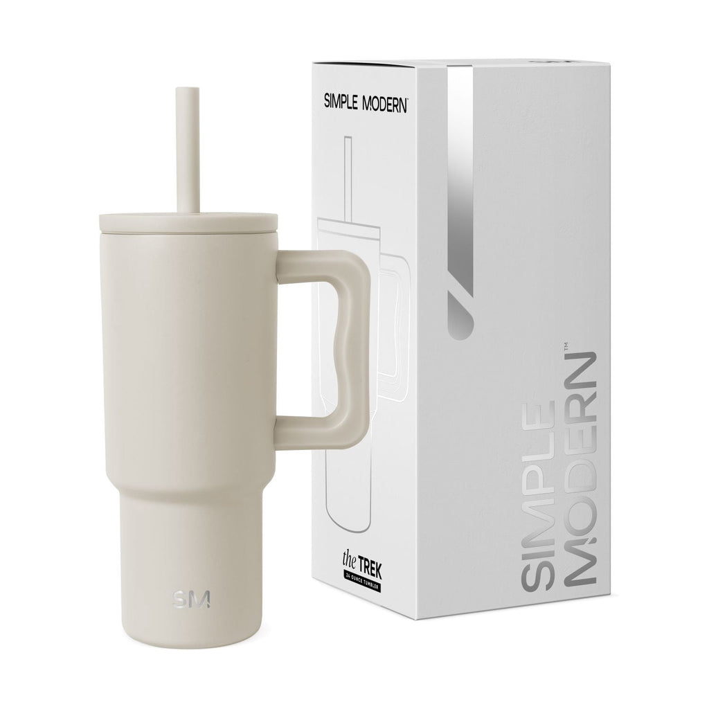Simple Modern 24oz Trek Tumbler with handle and Silicone Straw Lid | Asteroid | FHBE
