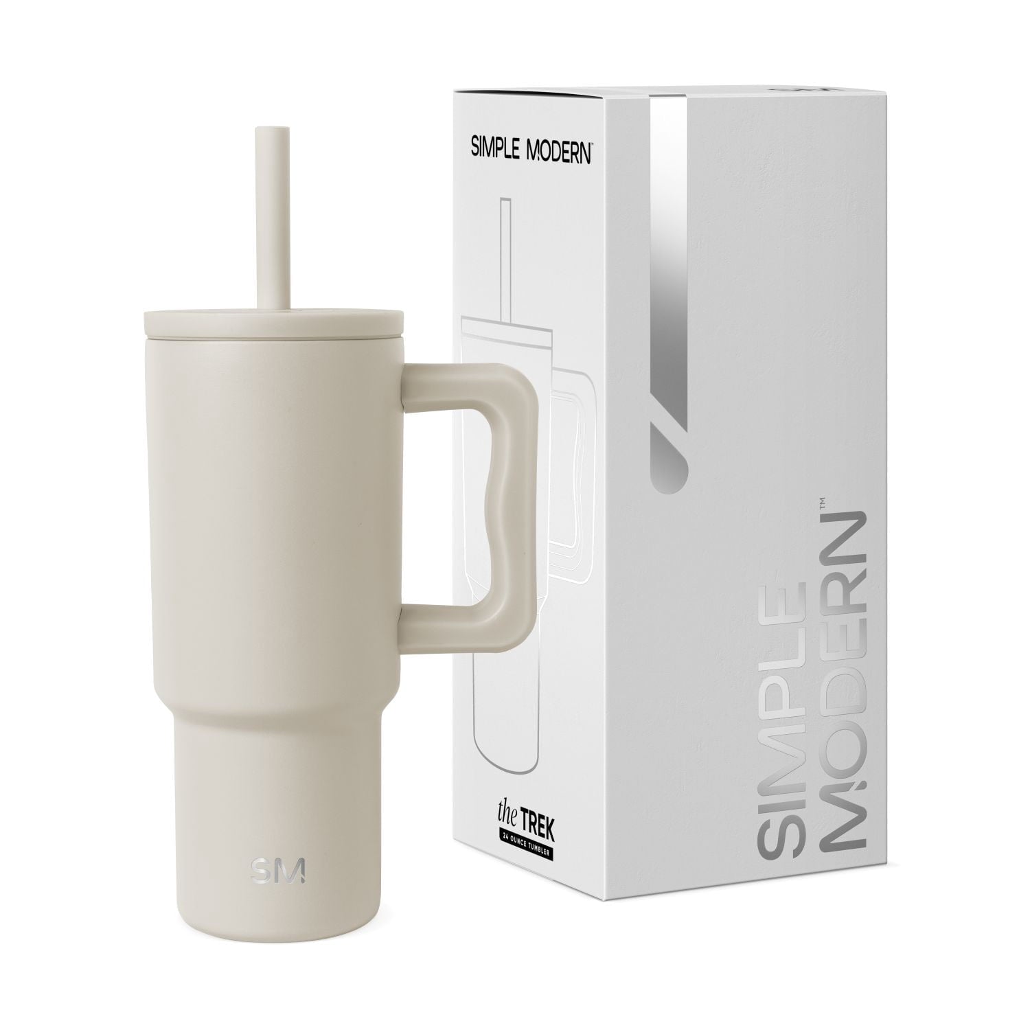 Simple Modern 24oz Trek Tumbler with handle and Silicone Straw Lid | Asteroid | FHBE