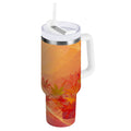 40 oz Insulated Stainless Steel Tumbler Double Wall Stainless Steel Tumbler with 2-Way Drinking Red Maple Leaves in Autumn | WNGA