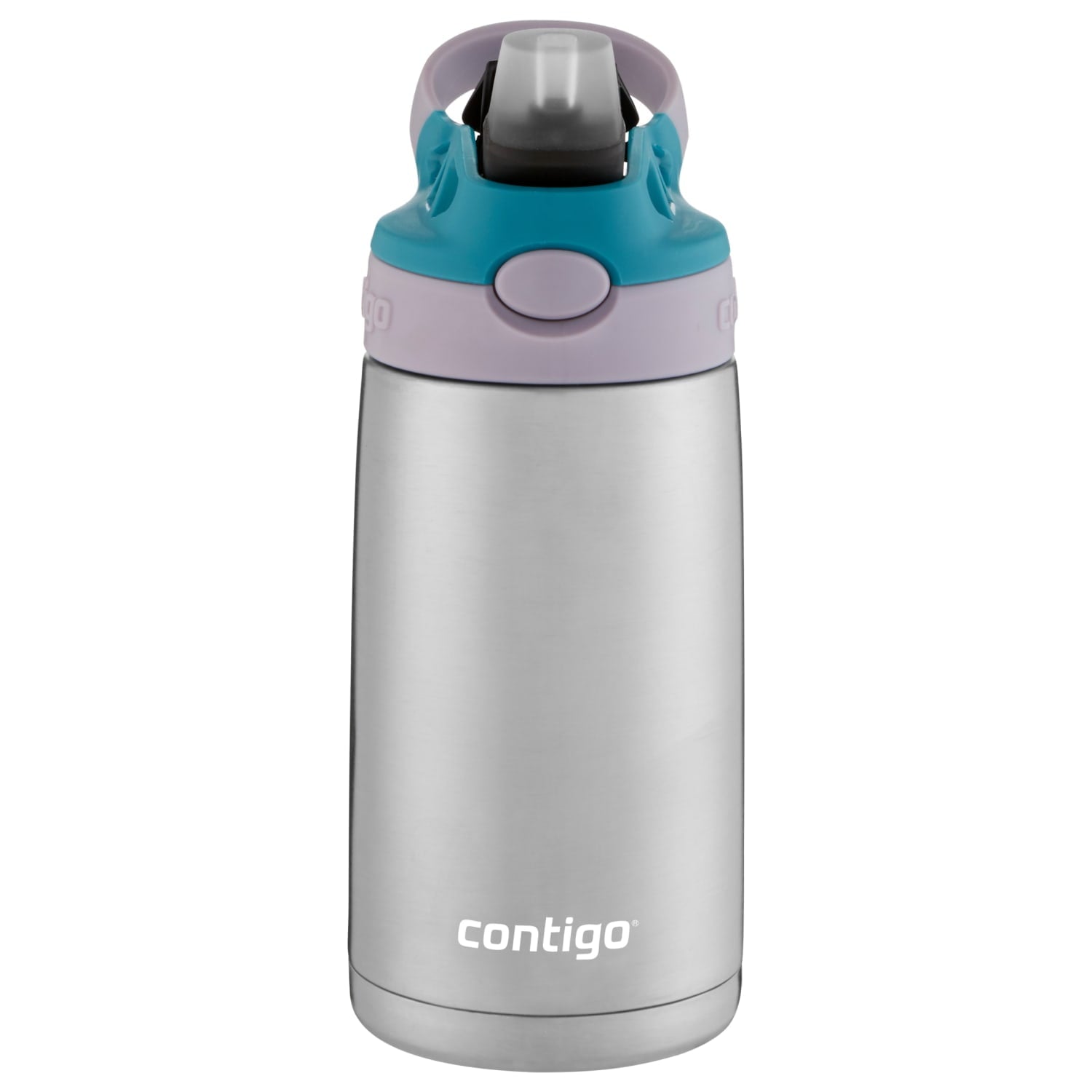Contigo Kids Stainless Steel Water Bottle with Redesigned AUTOSPOUT Straw Lid Eggplant and Punch, 13 fl oz. | B0TD