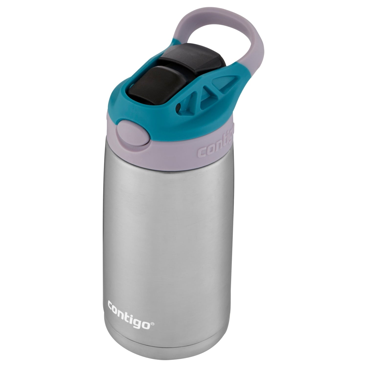 Contigo Kids Stainless Steel Water Bottle with Redesigned AUTOSPOUT Straw Lid Eggplant and Punch, 13 fl oz. | B0TD