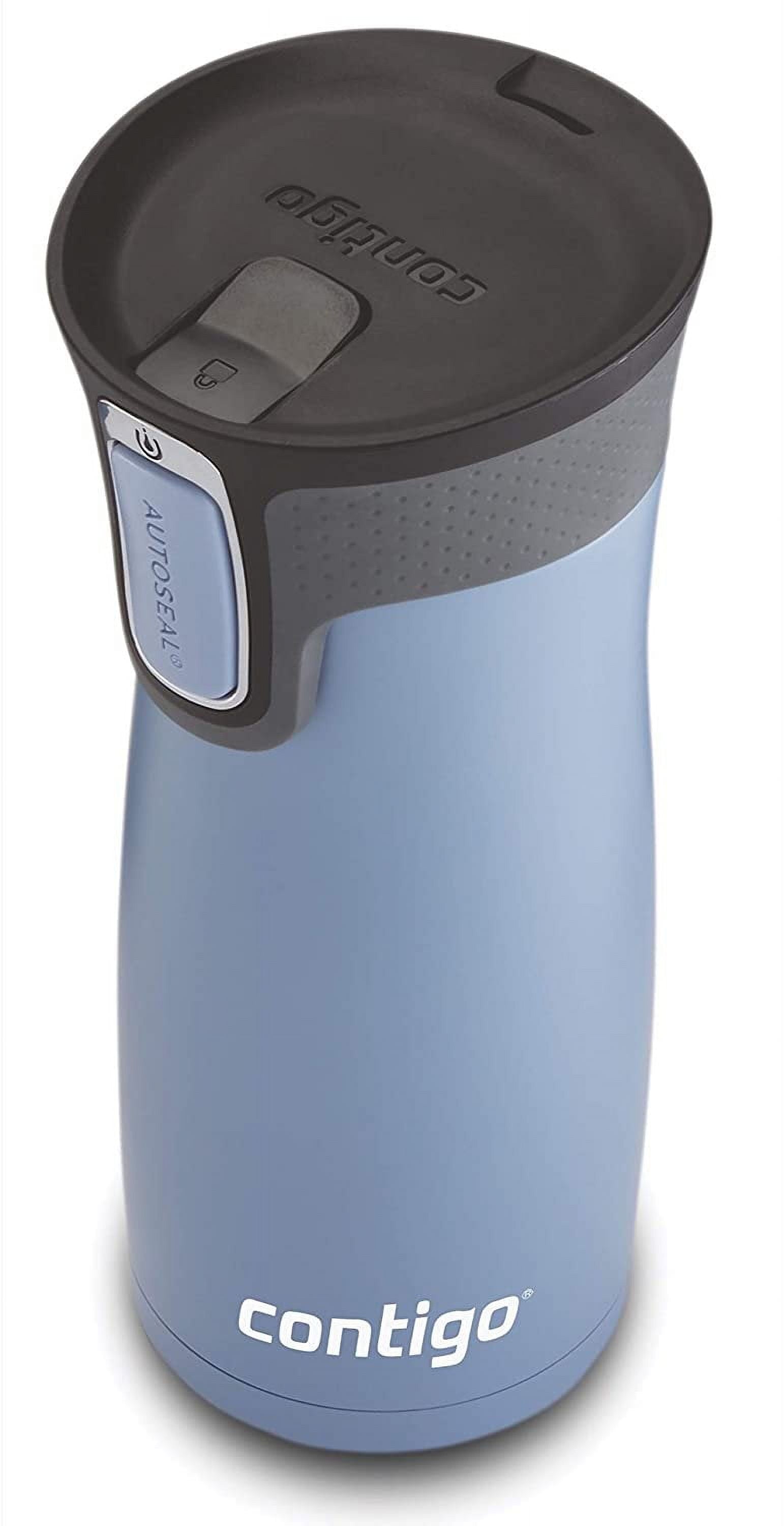 Contigo AUTOSEAL West Loop 2.0 Travel Mug, 16 oz., Stainless Steel with Black Button | 24ZC
