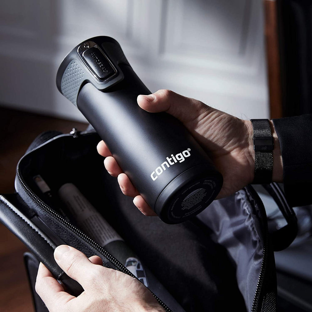 Contigo AUTOSEAL West Loop 2.0 Travel Mug, 16 oz., Stainless Steel with Black Button | 24ZC