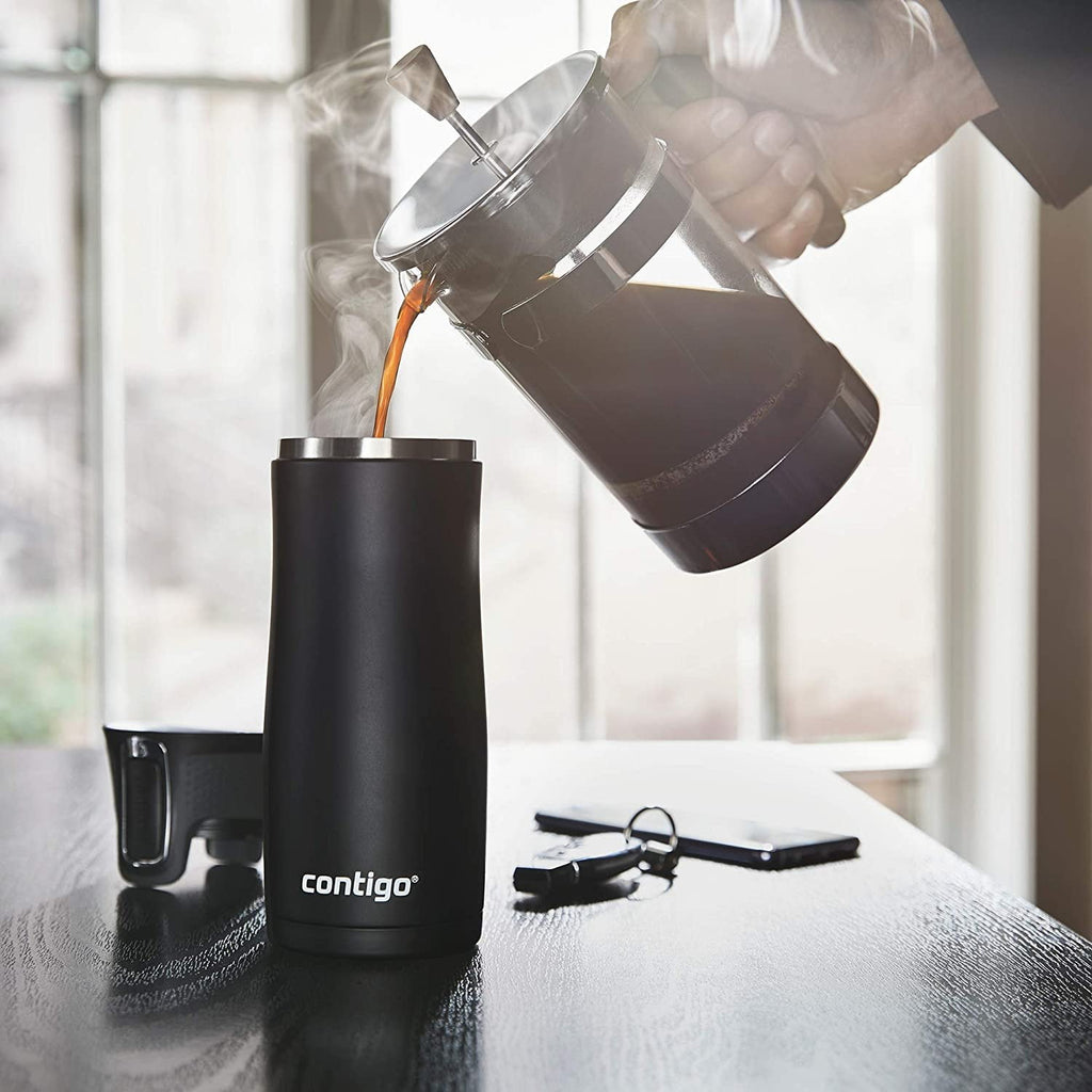 Contigo AUTOSEAL West Loop 2.0 Travel Mug, 16 oz., Stainless Steel with Black Button | 24ZC