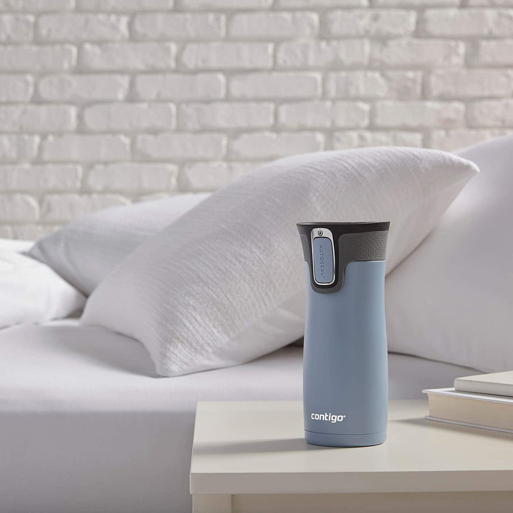 Contigo AUTOSEAL West Loop 2.0 Travel Mug, 16 oz., Stainless Steel with Black Button | 24ZC