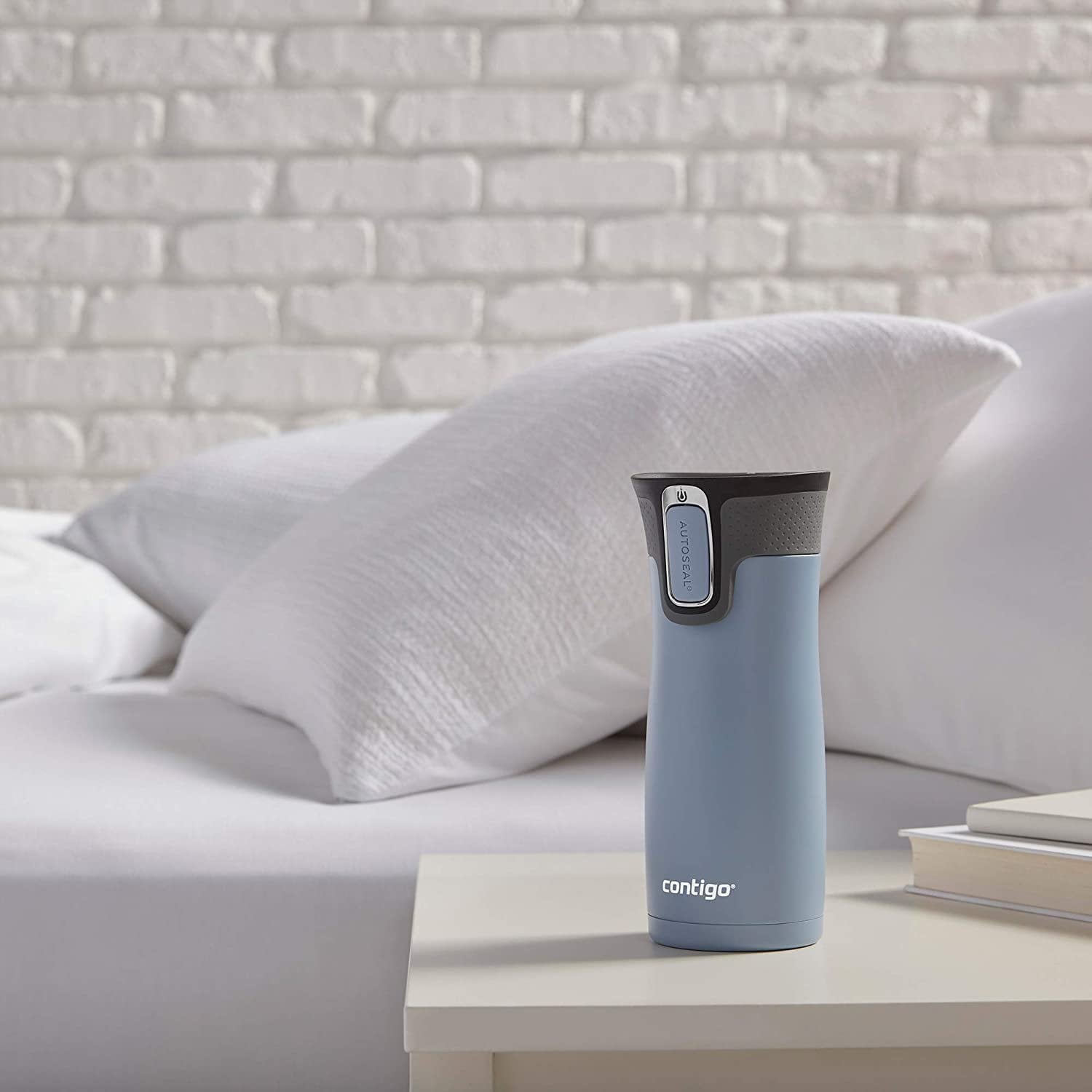 Contigo AUTOSEAL West Loop 2.0 Travel Mug, 16 oz., Stainless Steel with Black Button | 24ZC