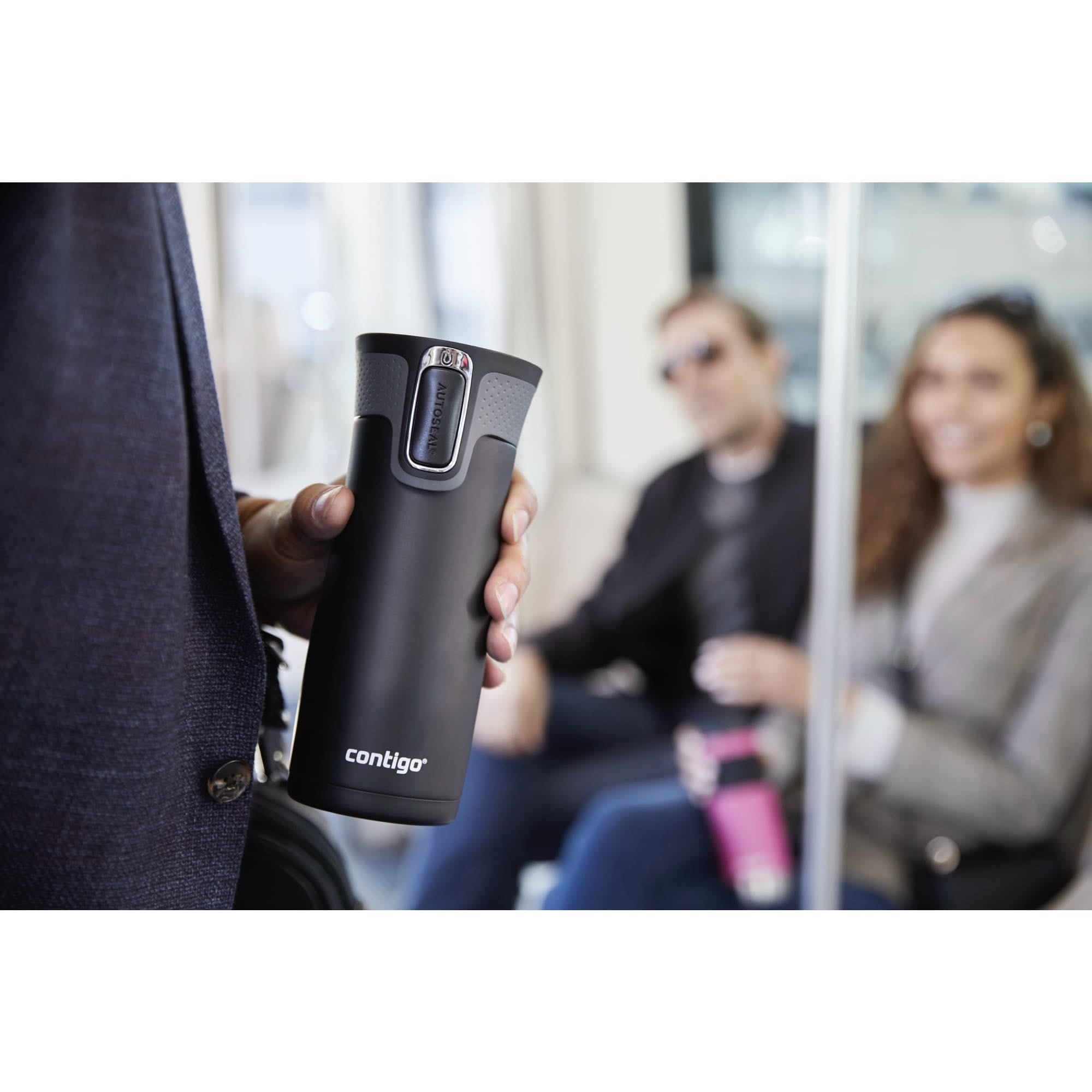 Contigo AUTOSEAL West Loop 2.0 Travel Mug, 16 oz., Stainless Steel with Black Button | 24ZC