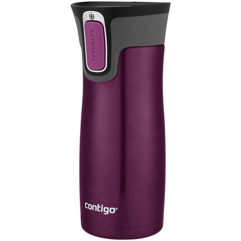 Contigo AUTOSEAL West Loop 2.0 Travel Mug, 16 oz., Stainless Steel with Black Button | 24ZC