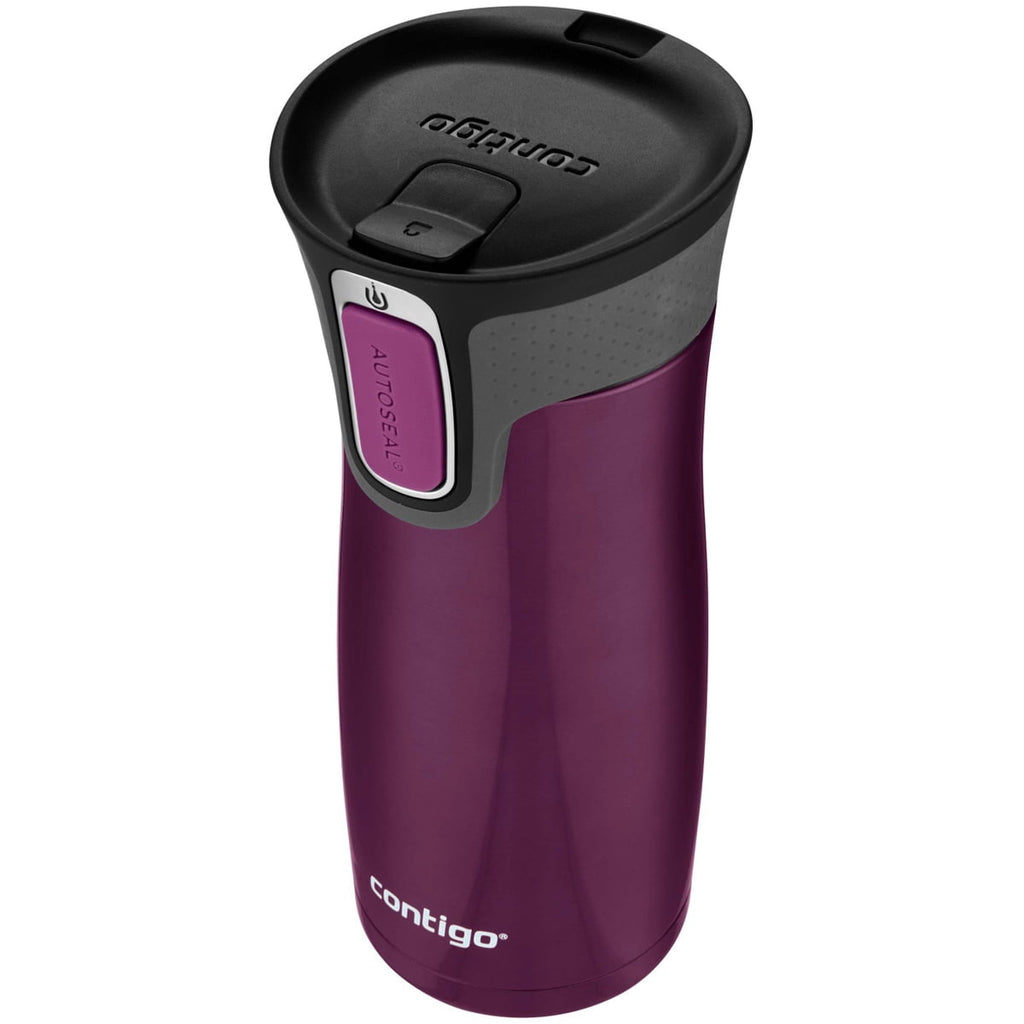 Contigo AUTOSEAL West Loop 2.0 Travel Mug, 16 oz., Stainless Steel with Black Button | 24ZC