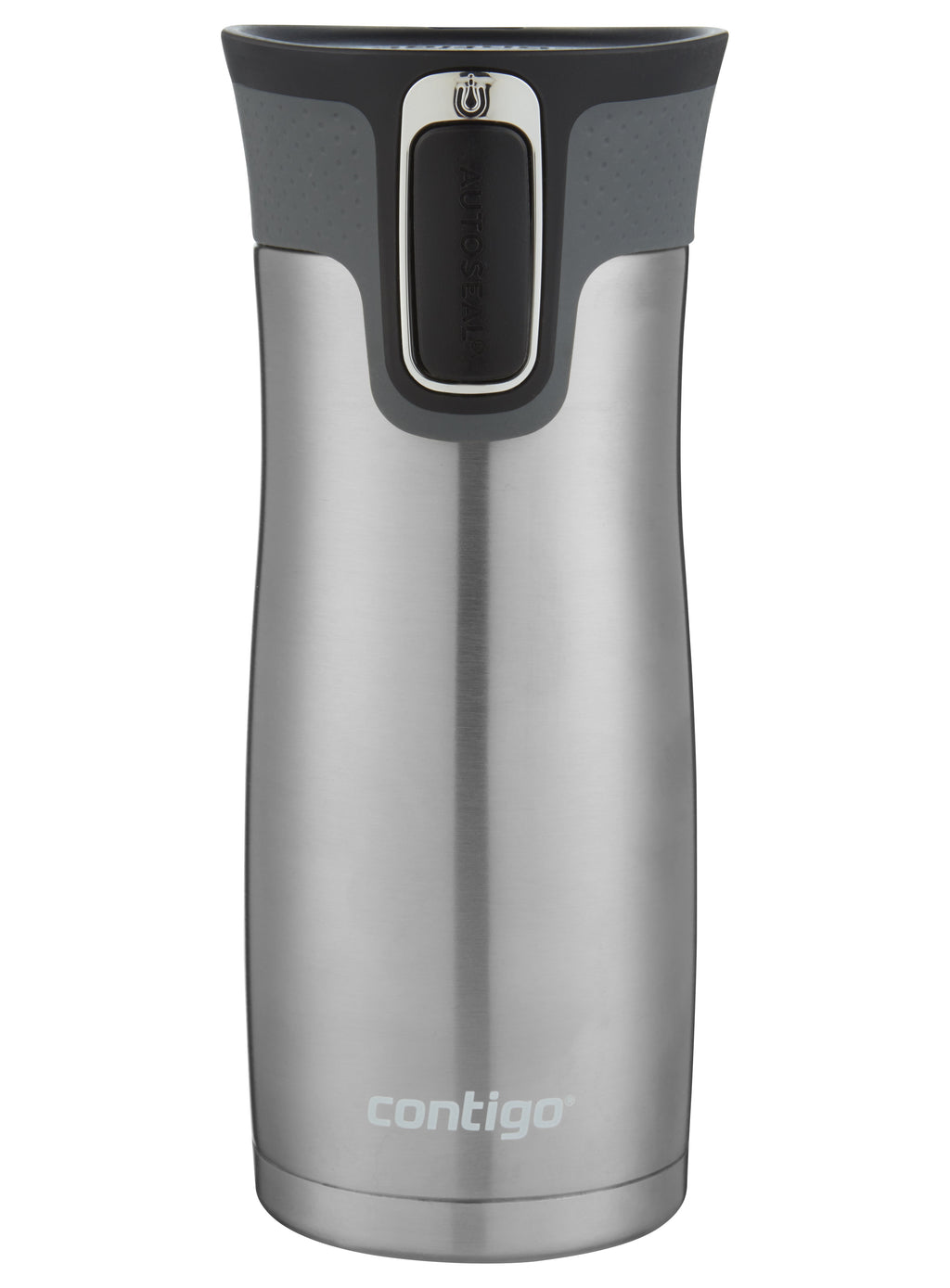 Contigo AUTOSEAL West Loop 2.0 Travel Mug, 16 oz., Stainless Steel with Black Button | 24ZC
