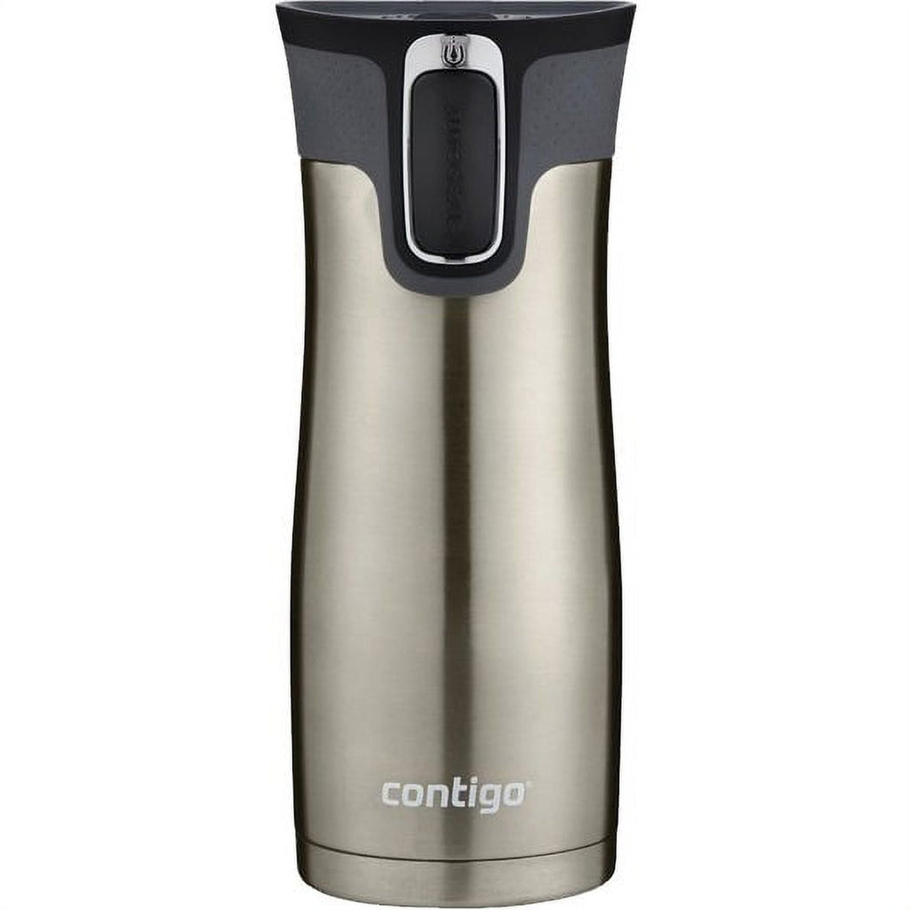 Contigo AUTOSEAL West Loop 2.0 Travel Mug, 16 oz., Stainless Steel with Black Button | 24ZC