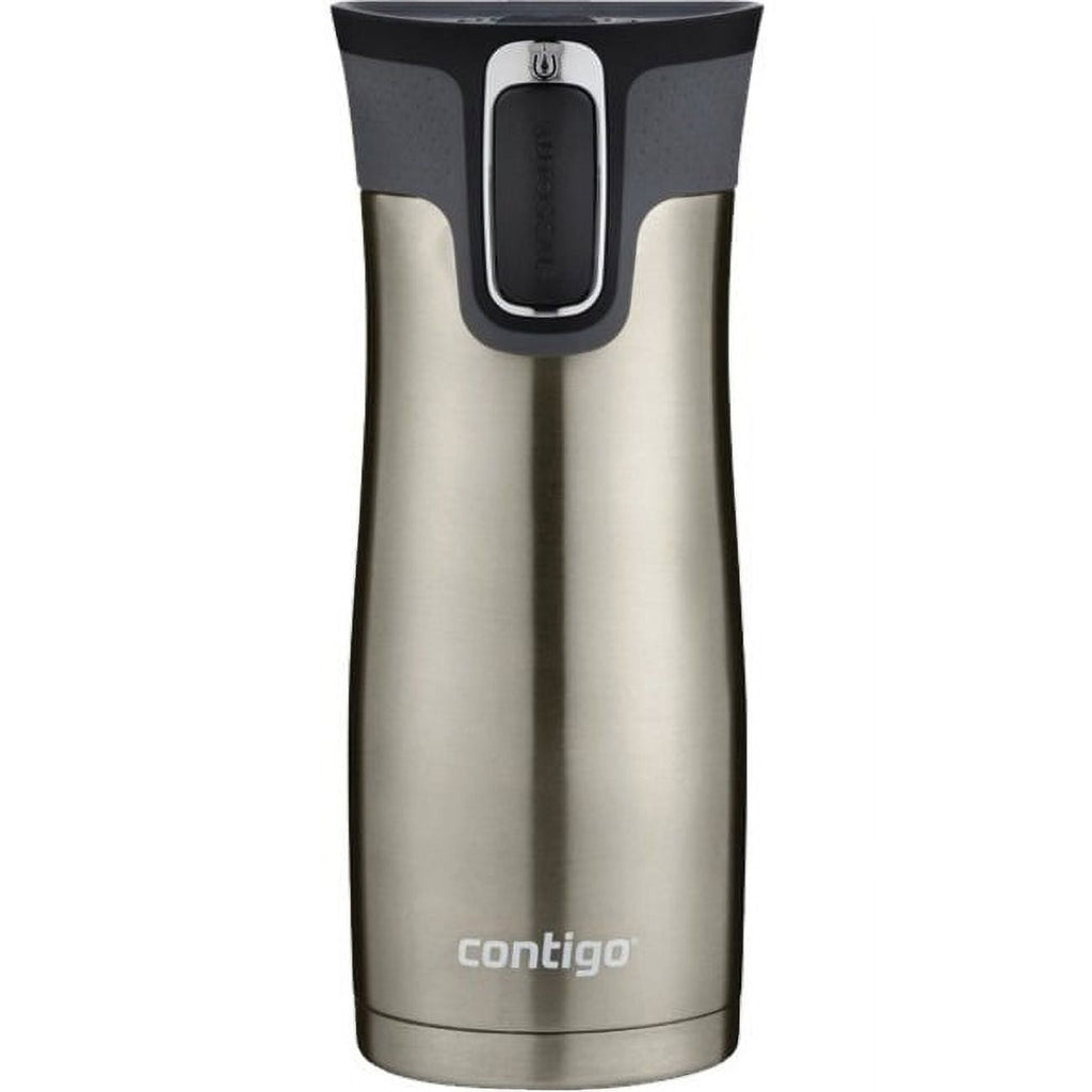 Contigo AUTOSEAL West Loop 2.0 Travel Mug, 16 oz., Stainless Steel with Black Button | 24ZC