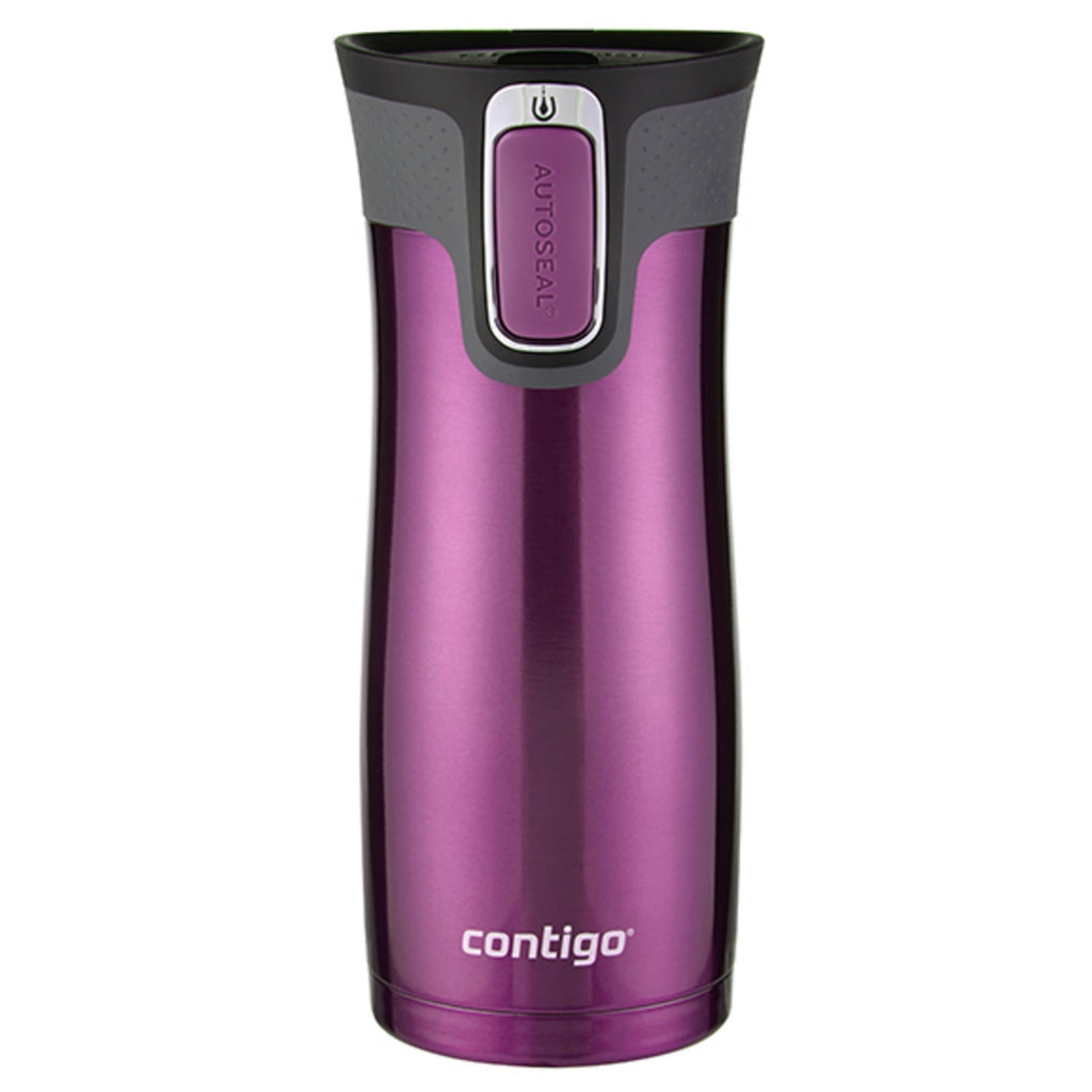 Contigo AUTOSEAL West Loop 2.0 Travel Mug, 16 oz., Stainless Steel with Black Button | 24ZC