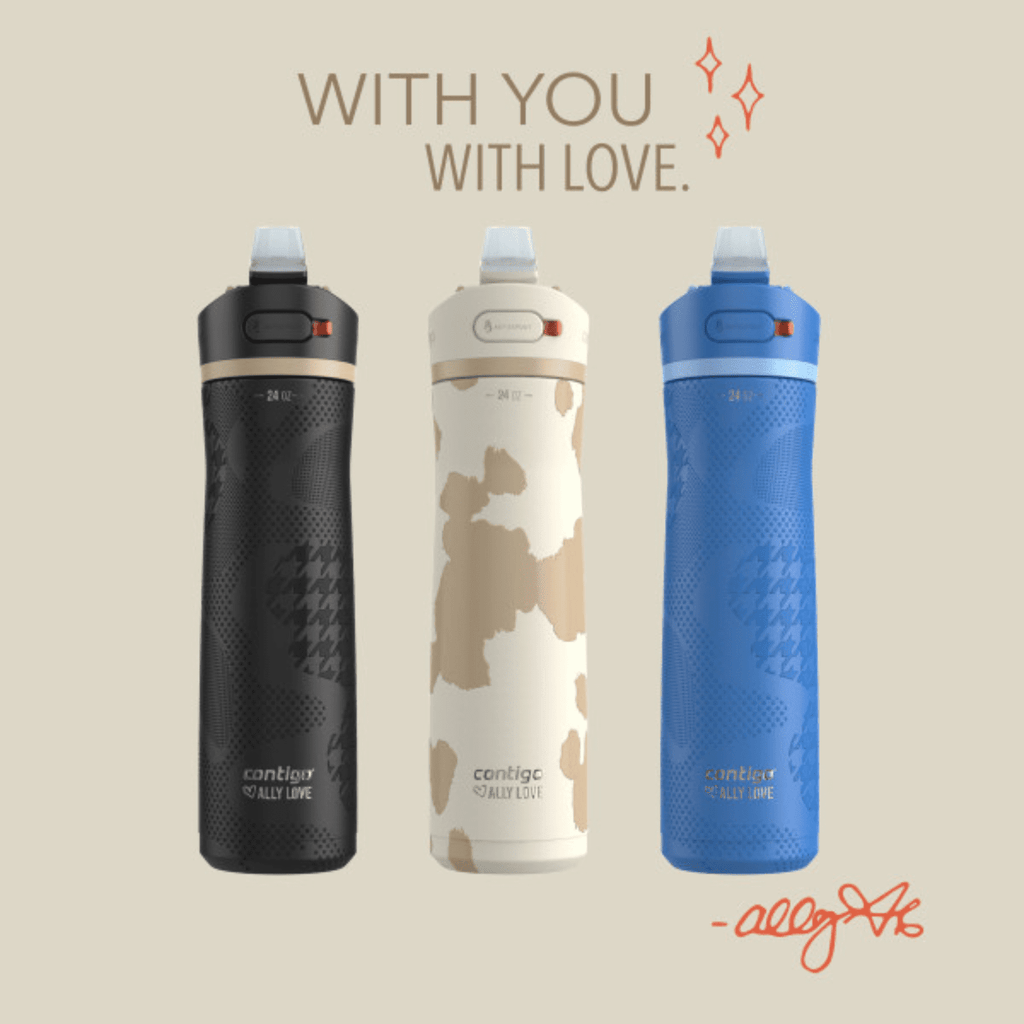 Contigo x Ally Love Ashland Chill 2.0 Stainless Steel Water Bottle with Autospout Lid, 24 oz, Oatmilk | J9EC