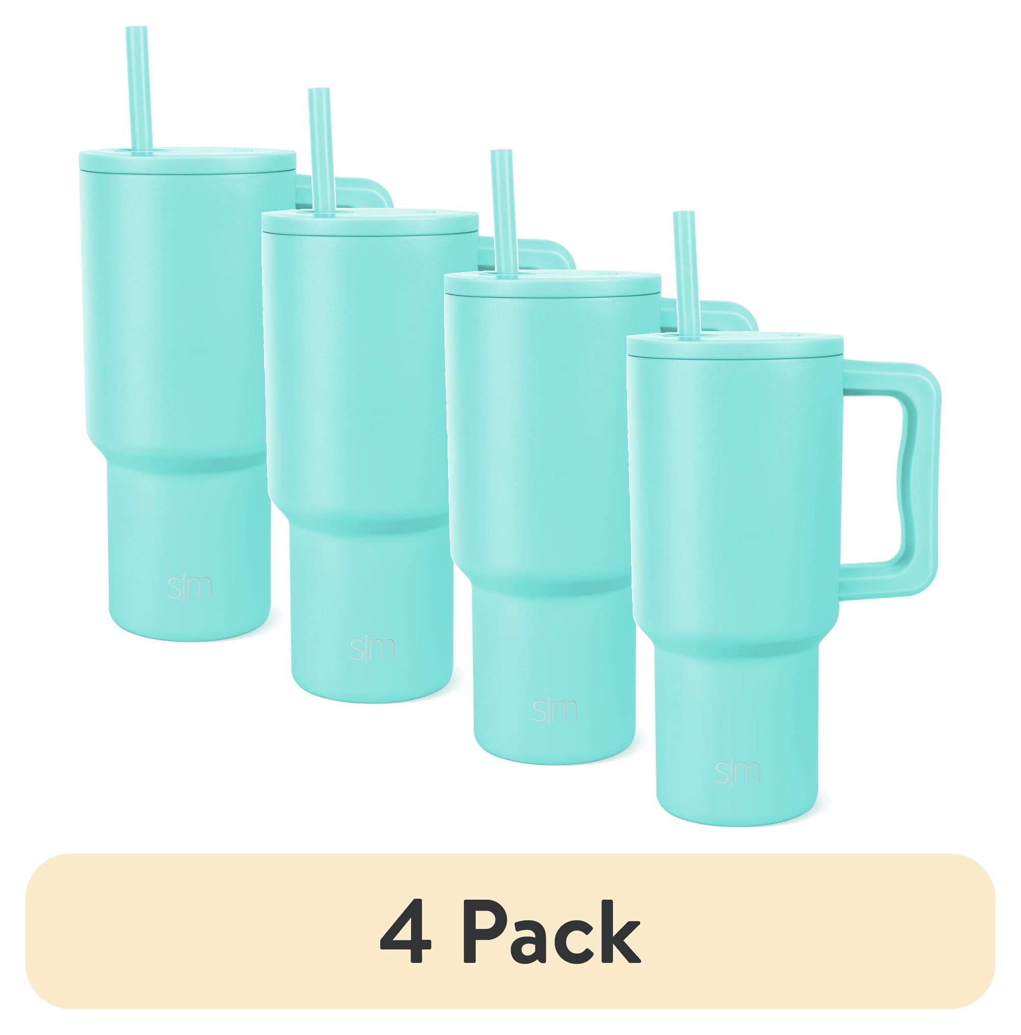 Simple Modern 30 fl oz Insulated Stainless Steel Trek Tumbler with Straw Lid | Seaglass Sage and Cream Checkmate | P40Y